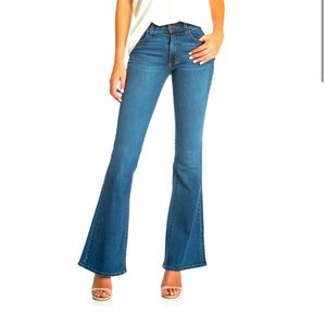 O2 Denim All American Faded Denim Flare Jeans
